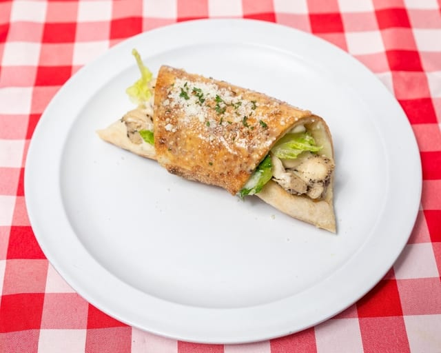 Chicken Caesar Pizza Wrap.