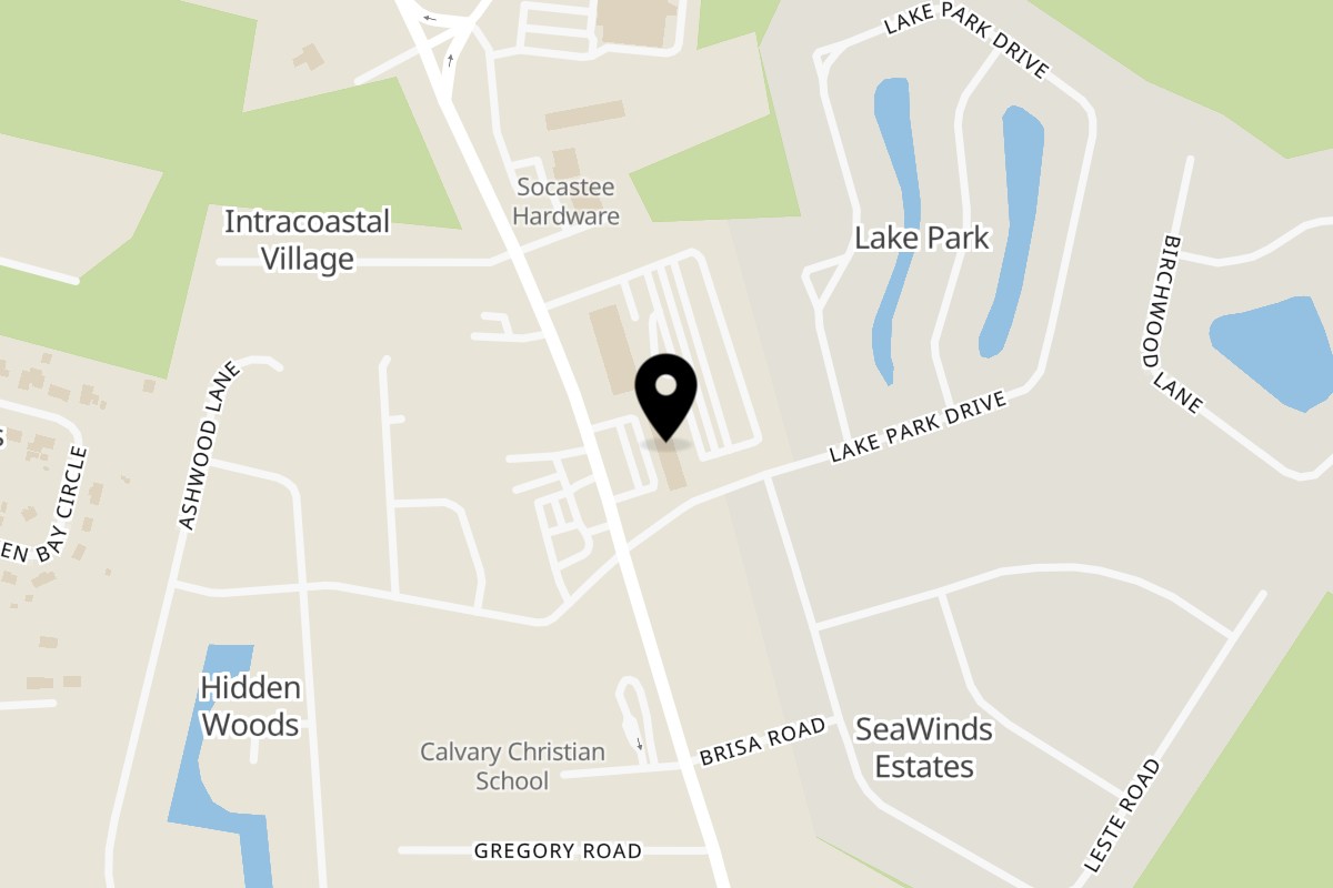 Map showing the location of Genova's Pizza & Pasta on 4620 Dick Pond Rd in Myrtle Beach
